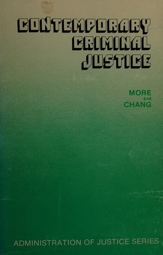 Tapa de Contemporary criminal justice