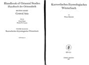 Tapa de Kartwelisches etymologisches Wörterbuch