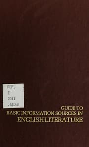 Tapa de Guide to basic information sources in English literature