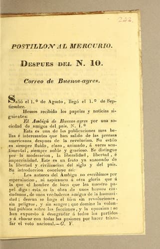 Tapa de Postillon al Mercurio