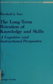 Tapa de The long-term retention of knowledge and skills