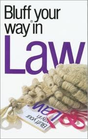 Tapa de The Bluffer's Guide to Law