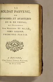 Tapa de Le soldat parvenu, ou Memoires et avantures de M. de Verval, dit Bellerose