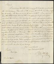 Tapa de [Phillis Wheatley letter to Rev. Samuel Hopkins]