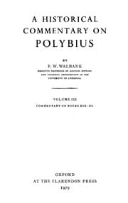 Tapa de A Historical Commentary on Polybius: Volume 3