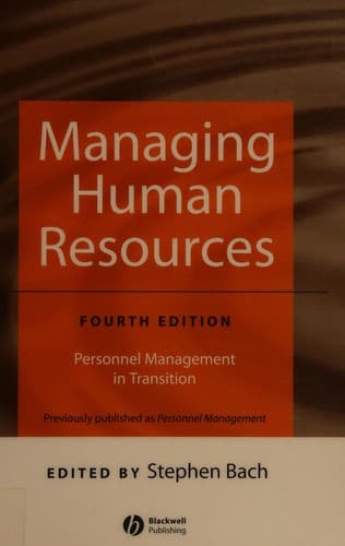 Tapa de Managing human resources