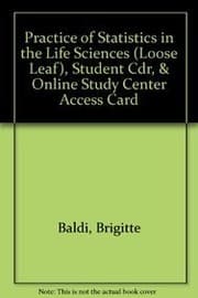 Tapa de Practice of Statistics in the Life Sciences , Student CDR, & Online Study Center Access Card
