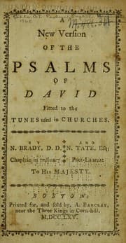 Tapa de A new version of the Psalms of David fitted to the tunes used in churches