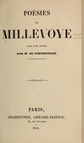 Tapa de Poésies de Millevoye