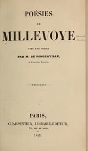 Tapa de Poésies de Millevoye