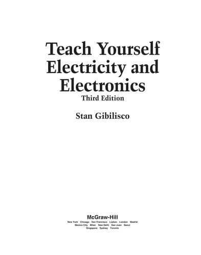 Tapa de Teach Yourself Electricity and Electronics
