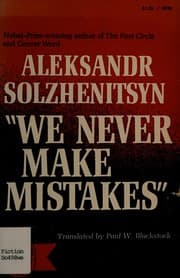 Tapa de "We never make mistakes"
