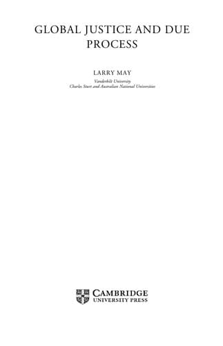 Tapa de Global justice and due process