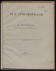 Tapa de Zur Speciesfrage