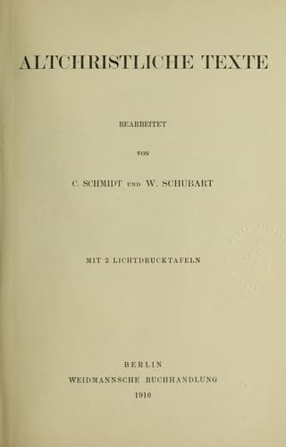 Tapa de Altchristliche Texte
