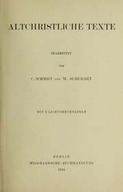 Tapa de Altchristliche Texte