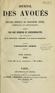 Tapa de Journal des avoués