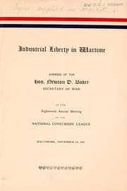 Tapa de Industrial liberty in wartime