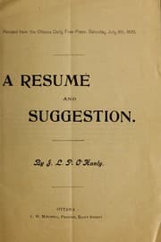 Tapa de A resumé and suggestion