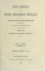 Tapa de Obras completas de don Andrés Bello