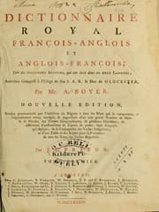 Tapa de Le dictionnaire royal françois-anglois et anglois-françois