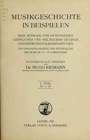 Tapa de Musikgeschichte in Beispielen