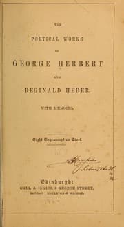 Tapa de The poetical works of George Herbert and Reginald Heber