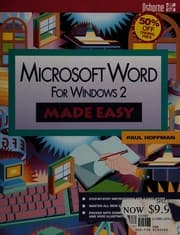 Tapa de Microsoft Word for Windows 2 made easy