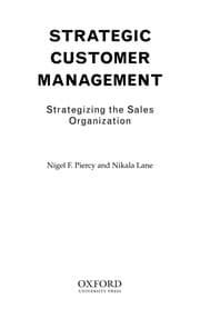 Tapa de Strategic customer management