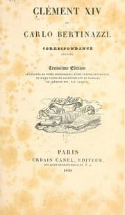 Tapa de Clément XIV et Carlo Bertinazzi
