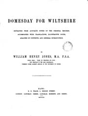 Tapa de Domesday for Wiltshire: Extracted from Accurate Copies of the Original ..