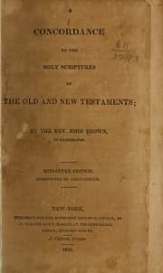 Tapa de A concordance to the Holy Scriptures of the Old and New Testaments