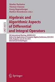 Tapa de Algebraic and Algorithmic Aspects of Differential and Integral Operators