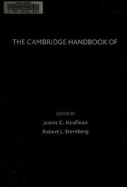 Tapa de The Cambridge handbook of creativity