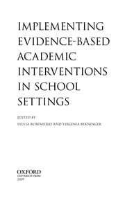 Tapa de Implementing evidence-based academic interventions in school settings