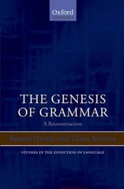 Tapa de GENESIS OF GRAMMAR: A RECONSTRUCTION