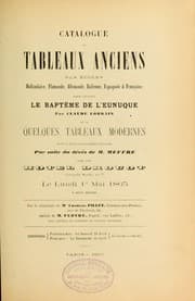 Tapa de Catalogue de tableaux anciens des écoles hollandaise, flamande, allemande, italienne, espagnole & française. parmi lesquels le baptême de l'eunuque par Claude Lorrain ... par suite du décès de M. Meffre, ...