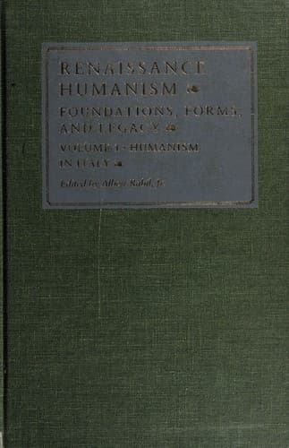 Tapa de Renaissance Humanism Vol 1