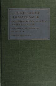 Tapa de Renaissance Humanism Vol 1