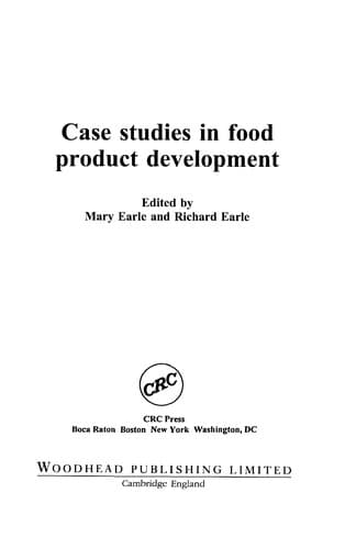 Tapa de Case studies in food product development