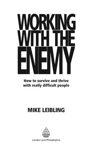 Tapa de Working with the enemy