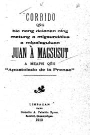 Tapa de Corrido qñg bie nang delanan ning metung a migsundalus a mipalaguiuan Juan À Magsusut
