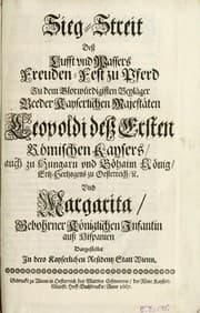 Tapa de [Publications relating to the wedding of Leopold I, Holy Roman Emperor, and Margarita Teresa, Infanta of Spain]