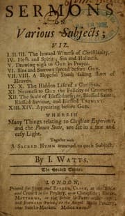 Tapa de Sermons on various subjects ...