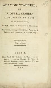 Tapa de Adam-Montauciel, ou, À qui la gloire?