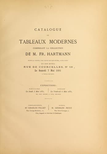 Tapa de Tableaux modernes
