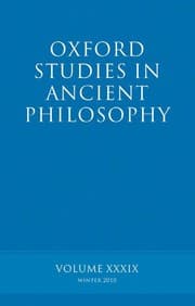 Tapa de Oxford studies in ancient philosophy