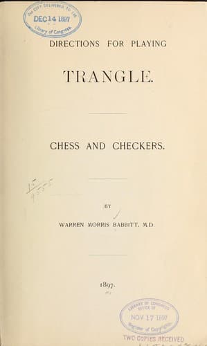 Tapa de Directions for playing trangle