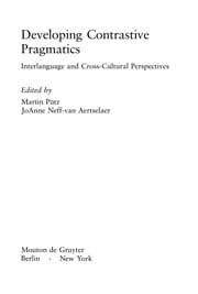 Tapa de Developing contrastive pragmatics