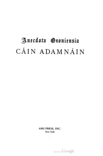 Tapa de Cáin Adamnáin